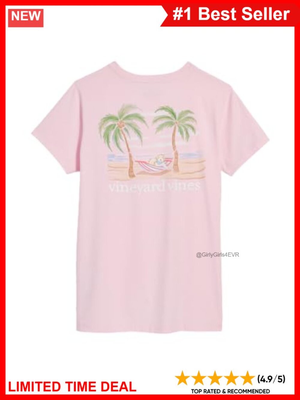 Vineyard Vines USA Hammock Watercolor Scenic Short-Sleeve Pocket Tee
